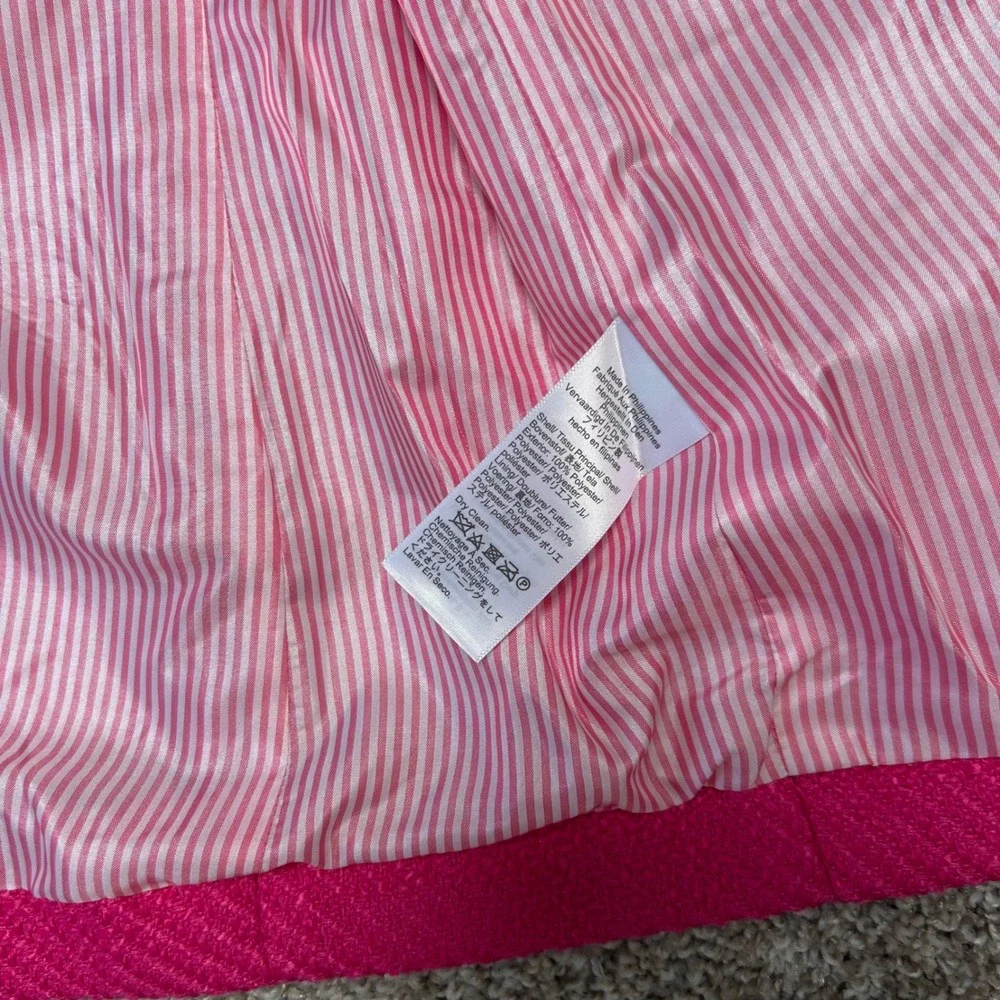 NWT J.Crew Tweed Schoolboy Blazer Sweet Fuchsia Women Size 4 Pink‎ BW287 Classic - Picture 11 of 11